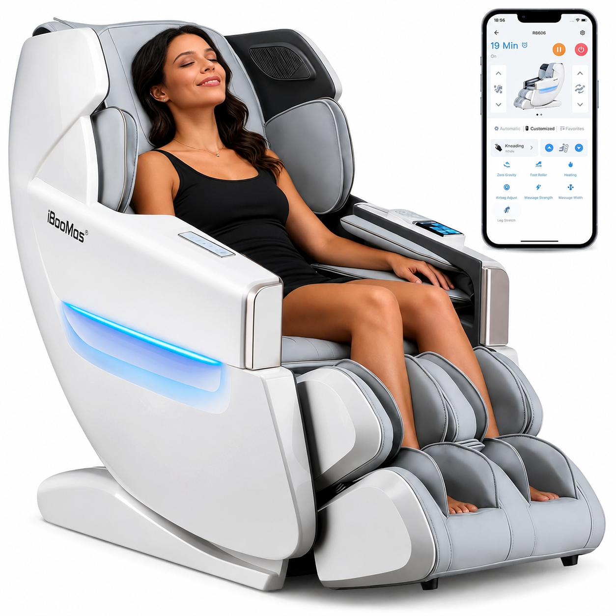 ZenRelief™ R8606 Luxury AI Full-Body Massage Chair