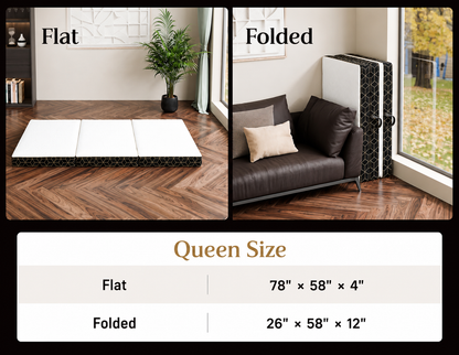 NestFold™ Queen Tri-Fold Memory Foam Mattress