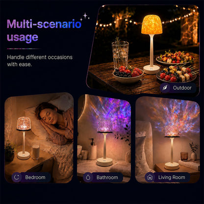 Shower Lamp Waterproof Rechargeable LED Ocean Projector