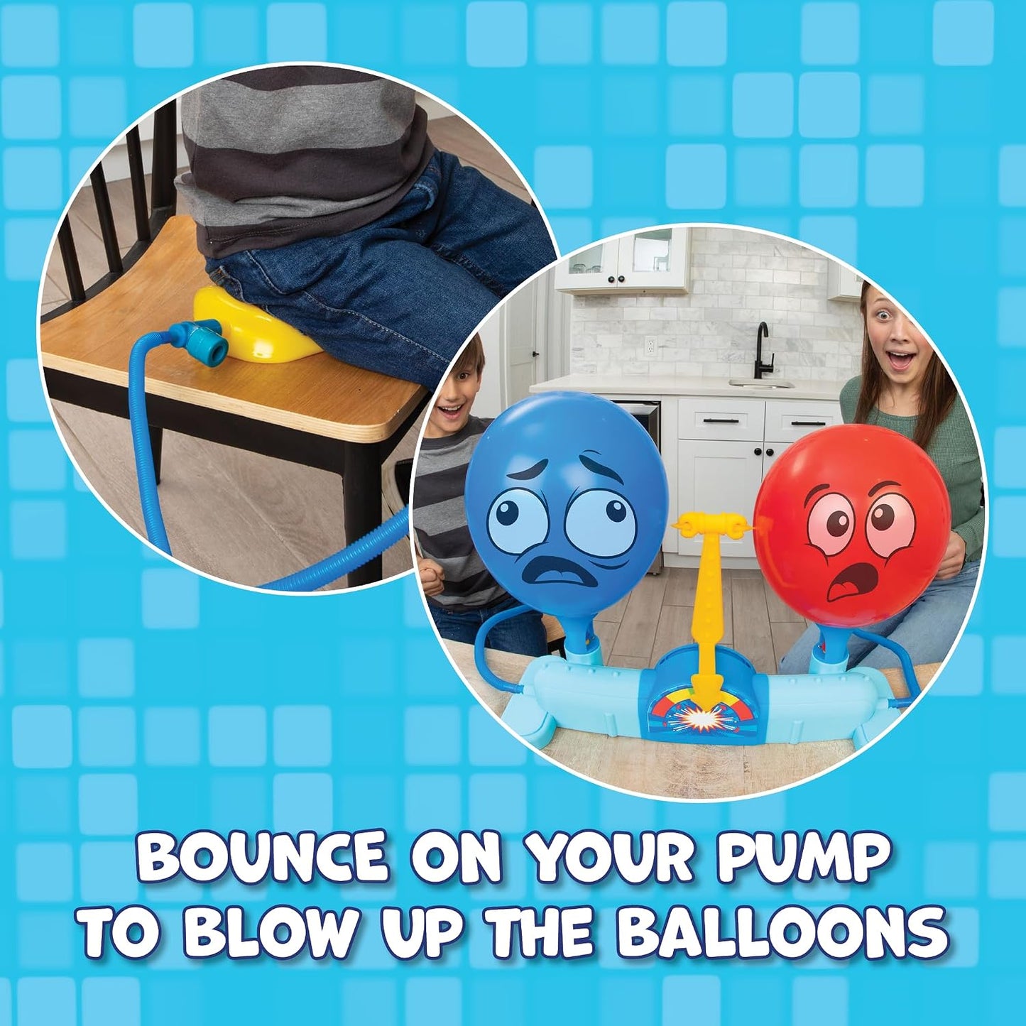 Rump Race Balloon Popping Battle Board Game Family Game Night, Party Game