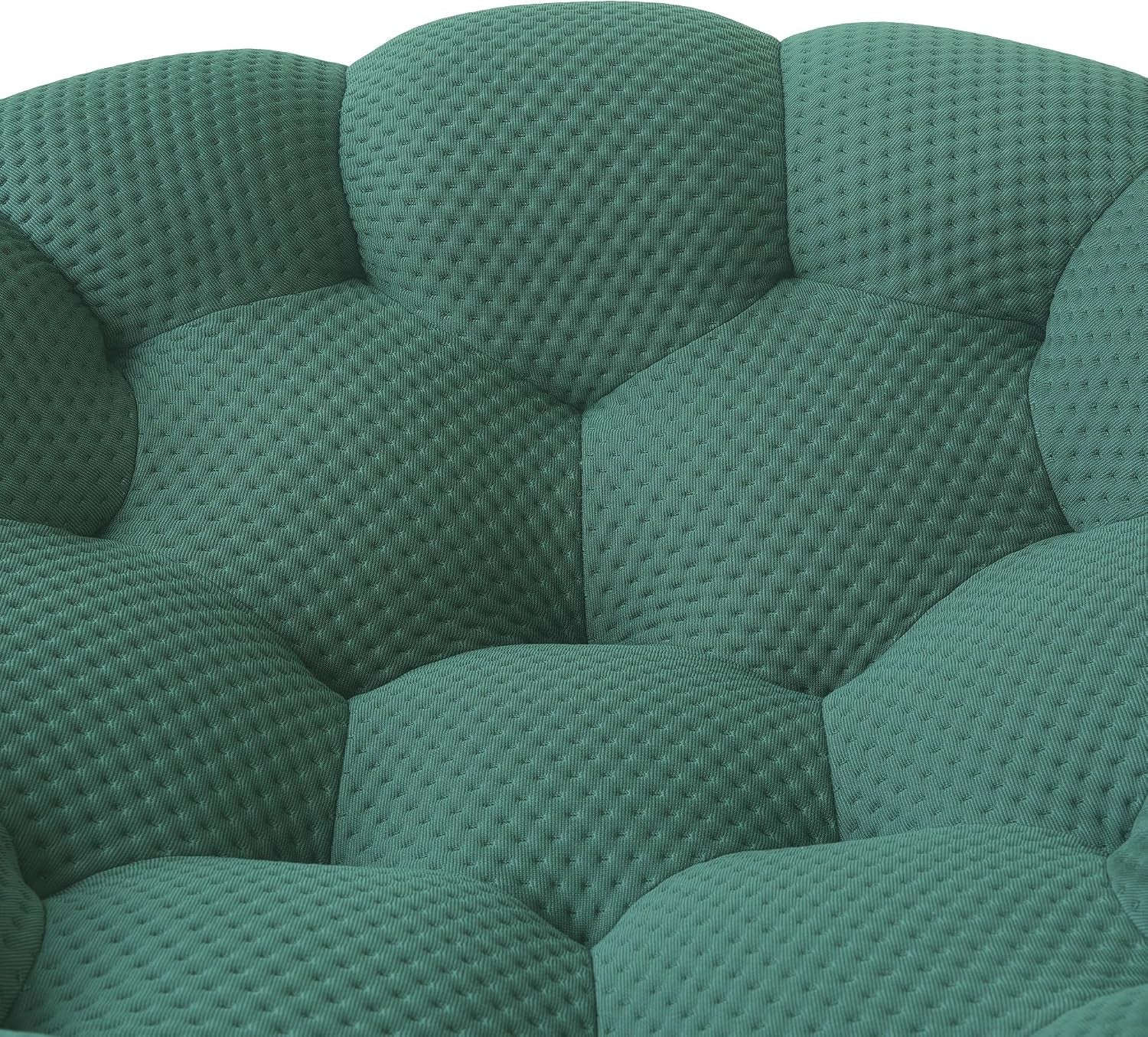 Bubble Couch, 98.43'' Modern 3-Seater Lazy Floor Couch, Memory Foam Bubble round Sofa 3D Honeycomb Shape Curved Sofas for Living Room, Office, Apartment (Green)