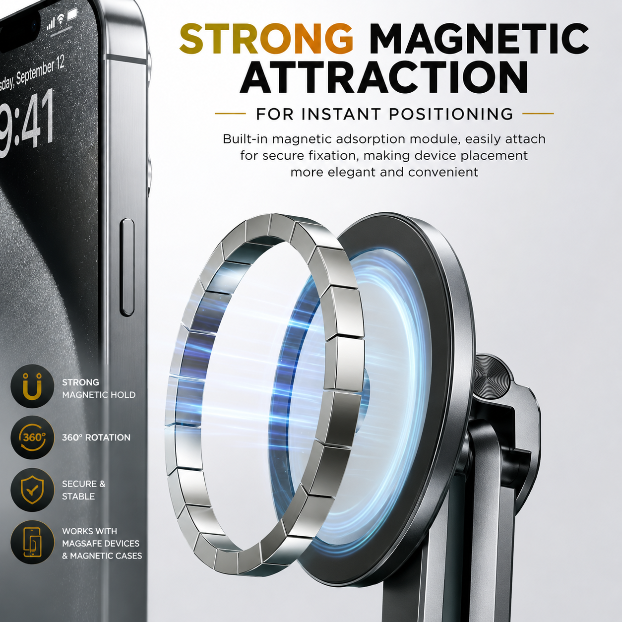 Portable Laptop Stand – Foldable Magnetic Metal Stand