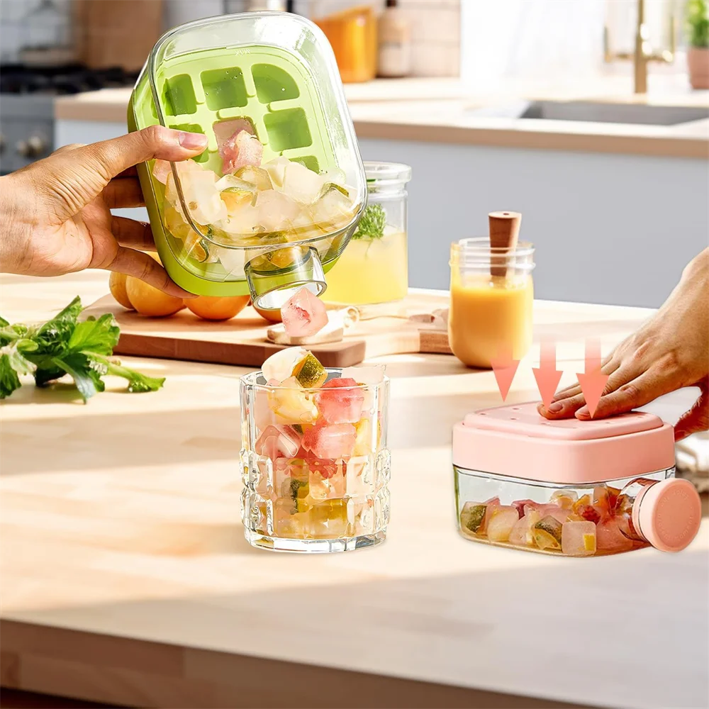 IcePress™ Bottle – 2-in-1 Push-to-Release Ice Maker with Straw