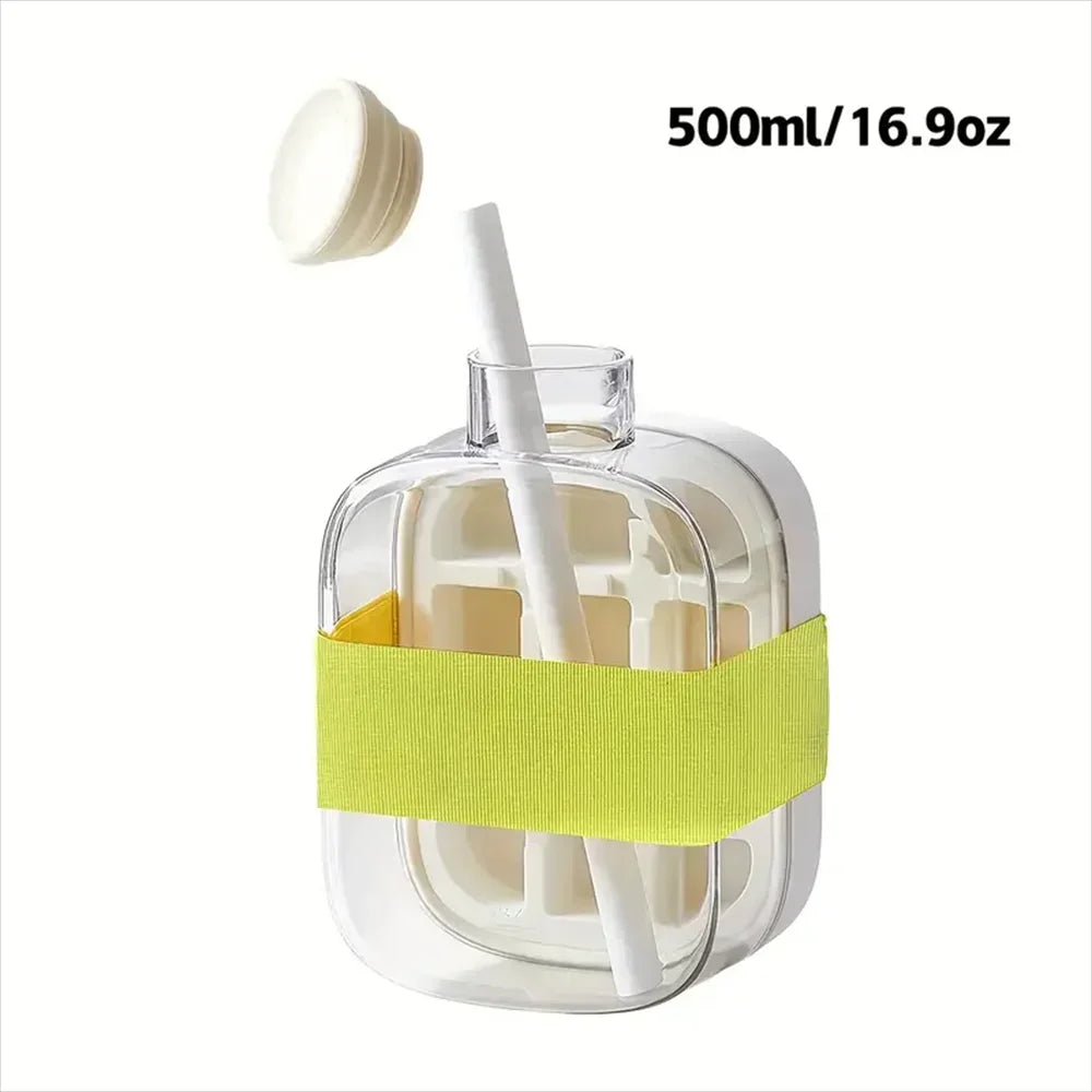 IcePress™ Bottle – 2-in-1 Push-to-Release Ice Maker with Straw