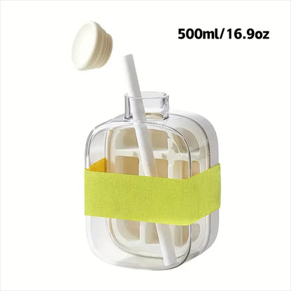 IcePress™ Bottle – 2-in-1 Push-to-Release Ice Maker with Straw