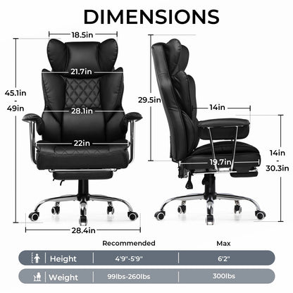 TitanRest™ Big & Tall Gaming Chair with Footrest