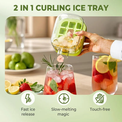 IcePress™ Bottle – 2-in-1 Push-to-Release Ice Maker with Straw