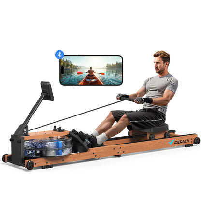 MERACH™ Premium Water Rowing Machine – Smooth, Full Body Training at Home