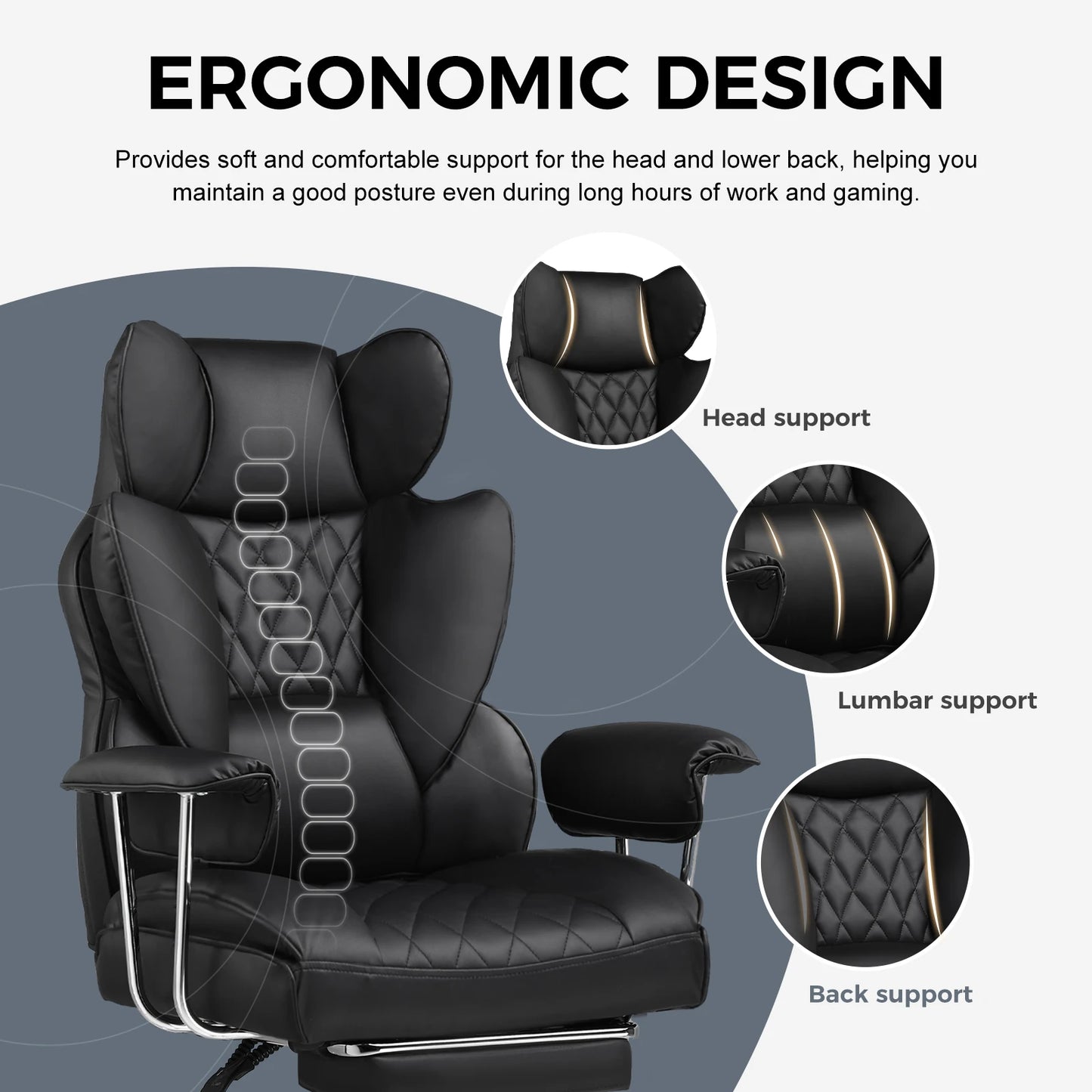 TitanRest™ Big & Tall Gaming Chair with Footrest