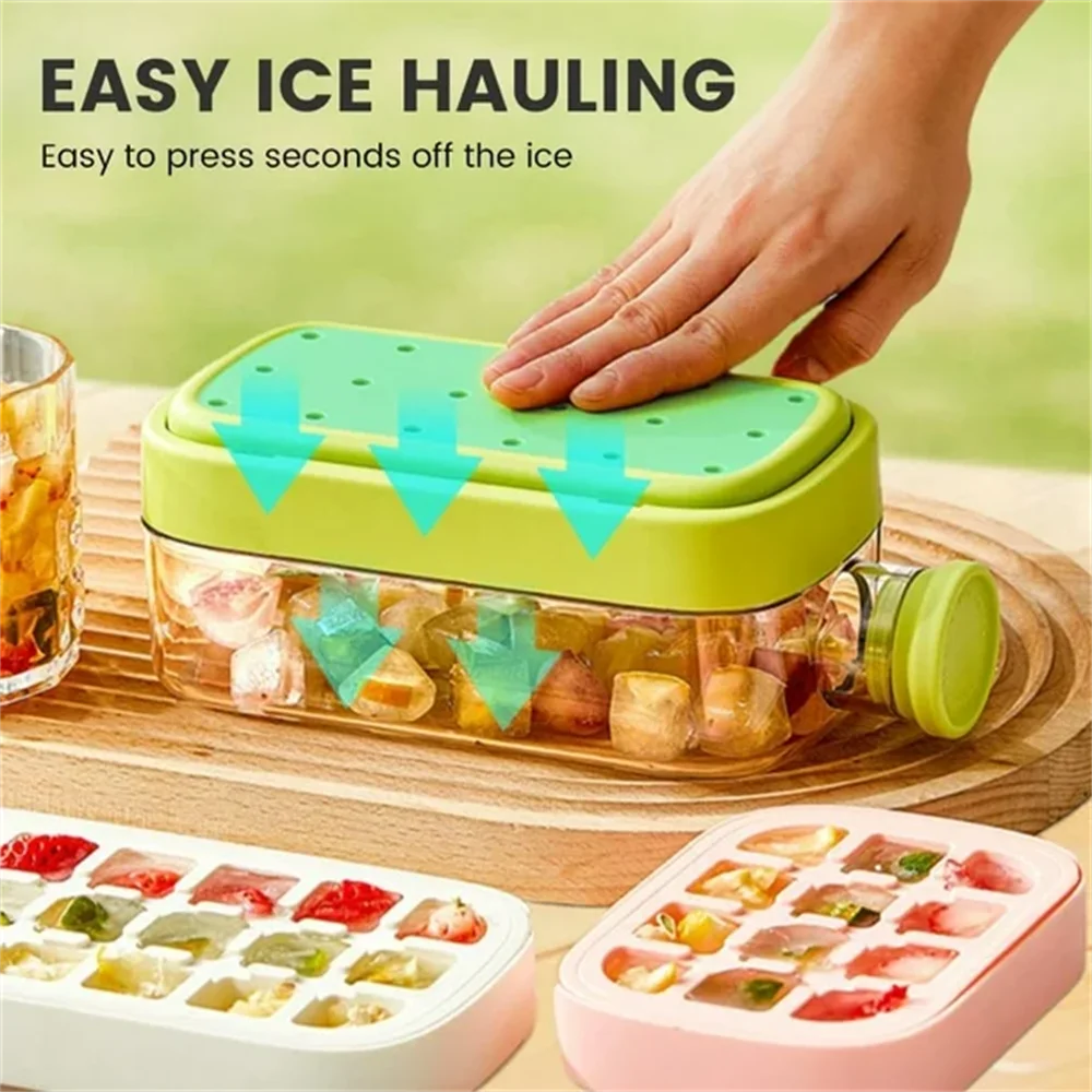 IcePress™ Bottle – 2-in-1 Push-to-Release Ice Maker with Straw
