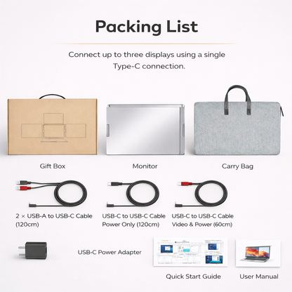 TriVista™ Triple Portable Display