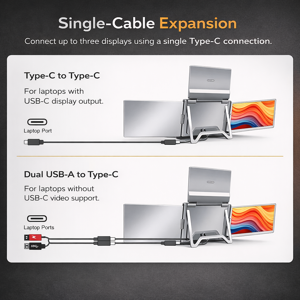 TriVista™ Triple Portable Display