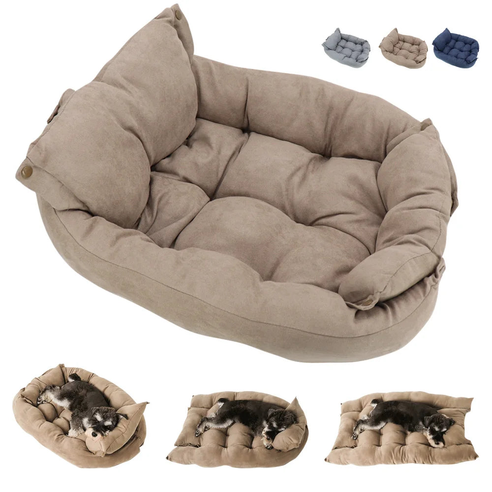 CozyNest™ 3-in-1 Convertible Pet Bed – Ultra-Soft, Warm & Washable