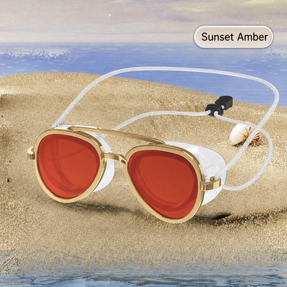 AquaVue™ Retro Sunglass Goggles – Full View Anti-Fog Swim Goggles