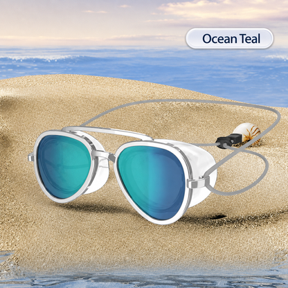 AquaVue™ Retro Sunglass Goggles – Full View Anti-Fog Swim Goggles