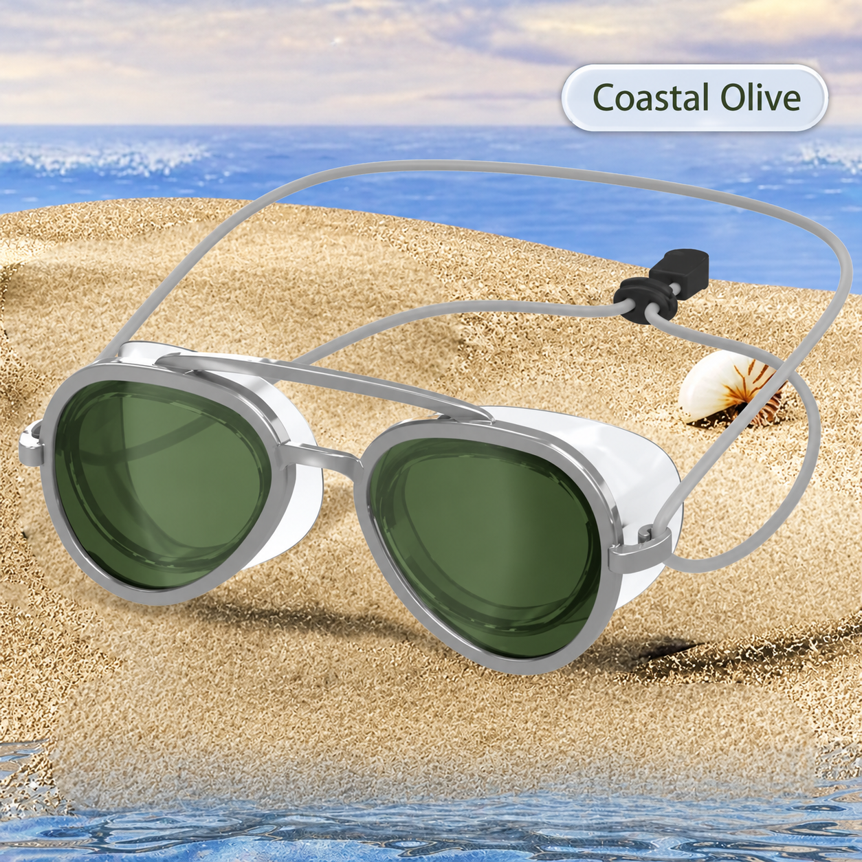 AquaVue™ Retro Sunglass Goggles – Full View Anti-Fog Swim Goggles