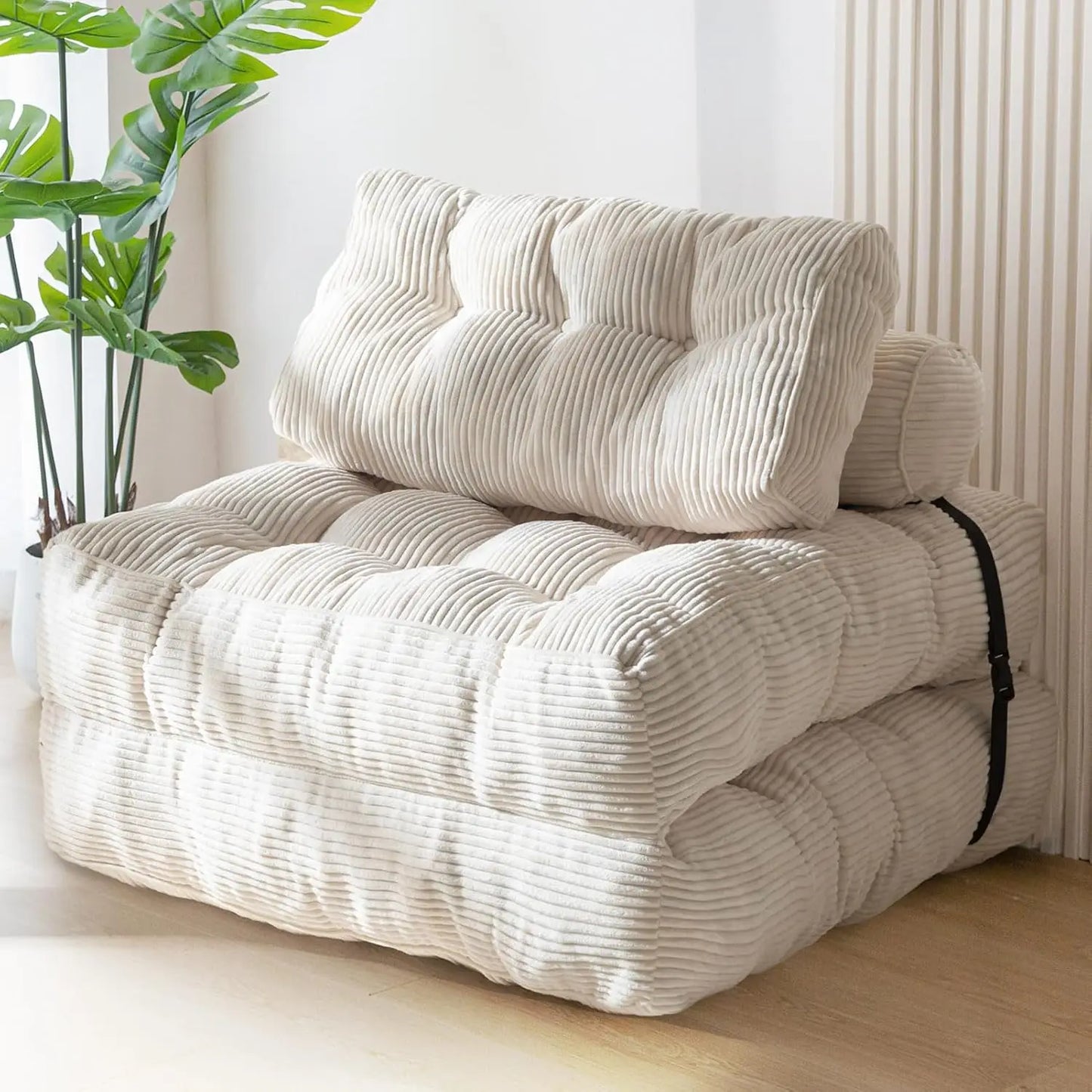 NestLounge™ Convertible Chair Bed – Plush Fold-Out Lounge Chair