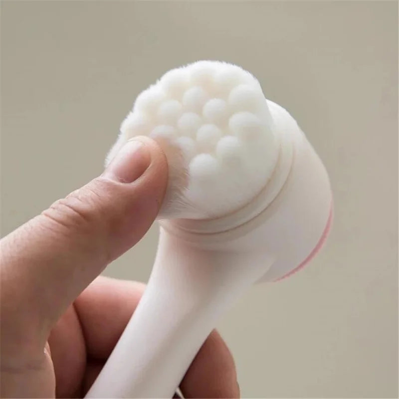 GlowDuo™ Double-Sided Facial Cleansing Brush – Deep Clean, Gentle Exfoliation & Relaxing Massage