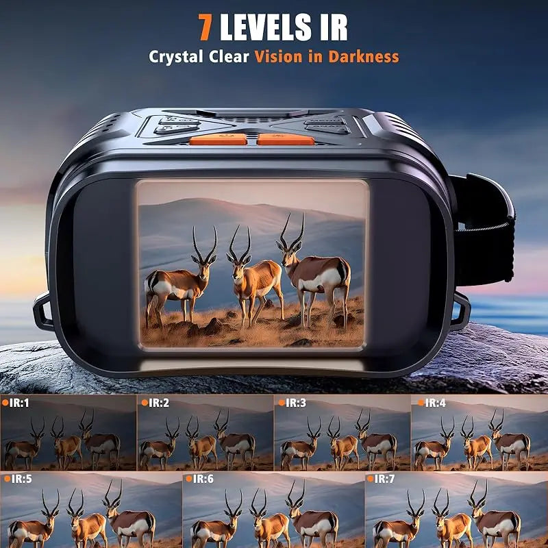 TrailView™ 1080P Night Vision Binoculars – 800m Infrared Range & 2.8” Screen