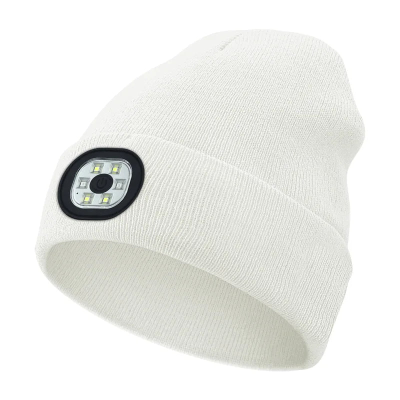 AudioBeam™ 3-in-1 Bluetooth Beanie — Built-In LED Headlamp & Wireless Headphones