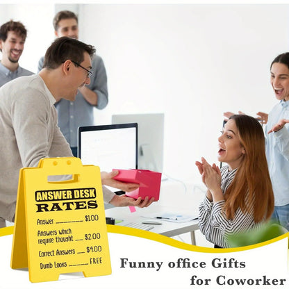 DeskRate™ Funny Answer Rate Desk Sign