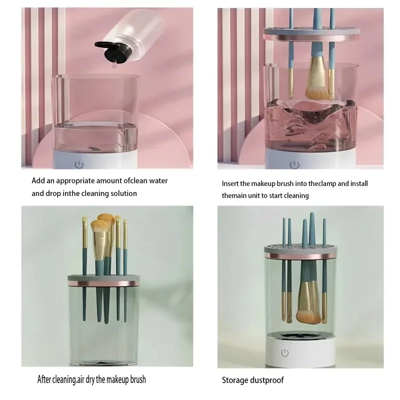 BlushBristle™ Electric Makeup Brush Cleaner – Fast, Gentle &amp; Hands-Free