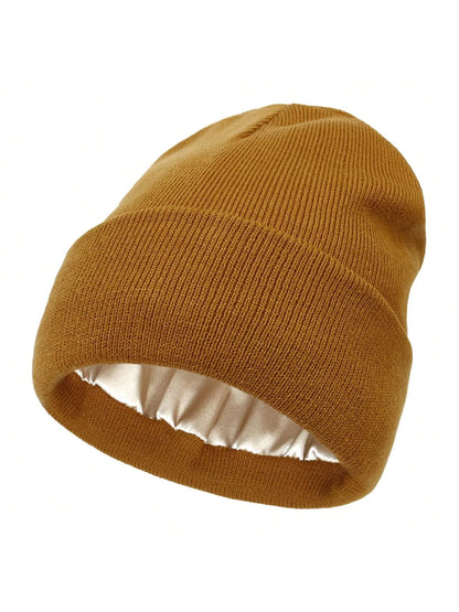 SatinCore™ Frizz-Free Thermal Beanie – Silk-Lined Unisex Winter Hat