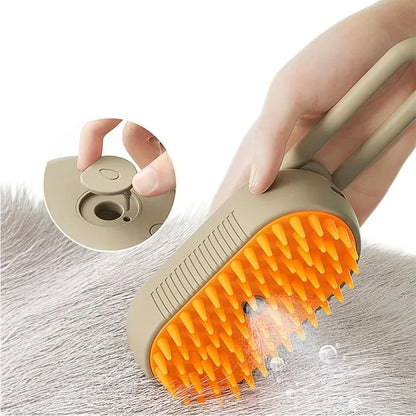FurMist™ 3-in-1 Steam Grooming Brush – De-Shed, Detangle & Relax Your Pet