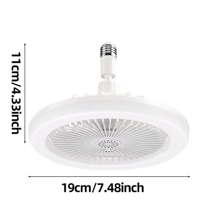 Rotatable 3-in-1 Ceiling Fan Light with Remote – E27 Base for Bedroom & Living Room