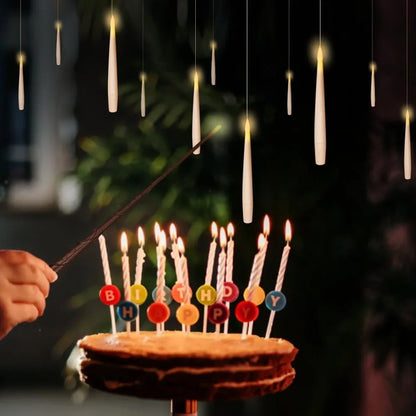 EnchantGlow™ Floating LED Candles with Magic Wand