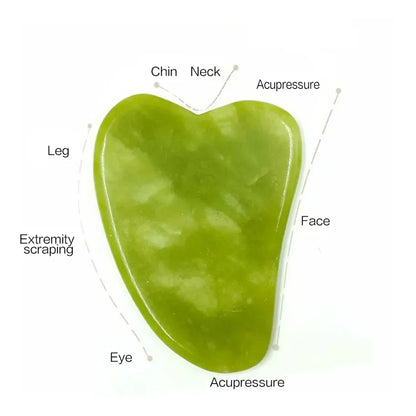Natural Jade Roller & Gua Sha Set – Face, Neck & Eye Massage Tool