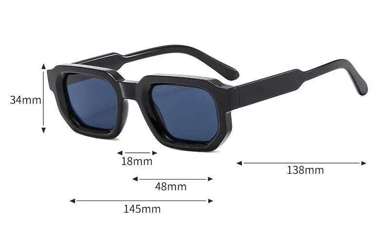RetroVue™ Vintage Rectangle Sunglasses – UV400 Protection, Unisex Retro Style