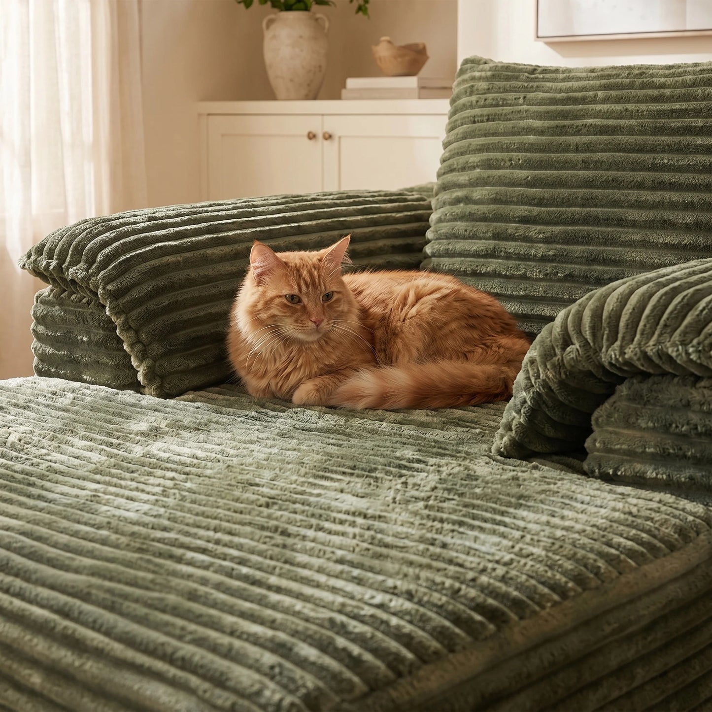RidgeLoft™ 67" Oversized Corduroy Chaise Lounge & Sofa Bed