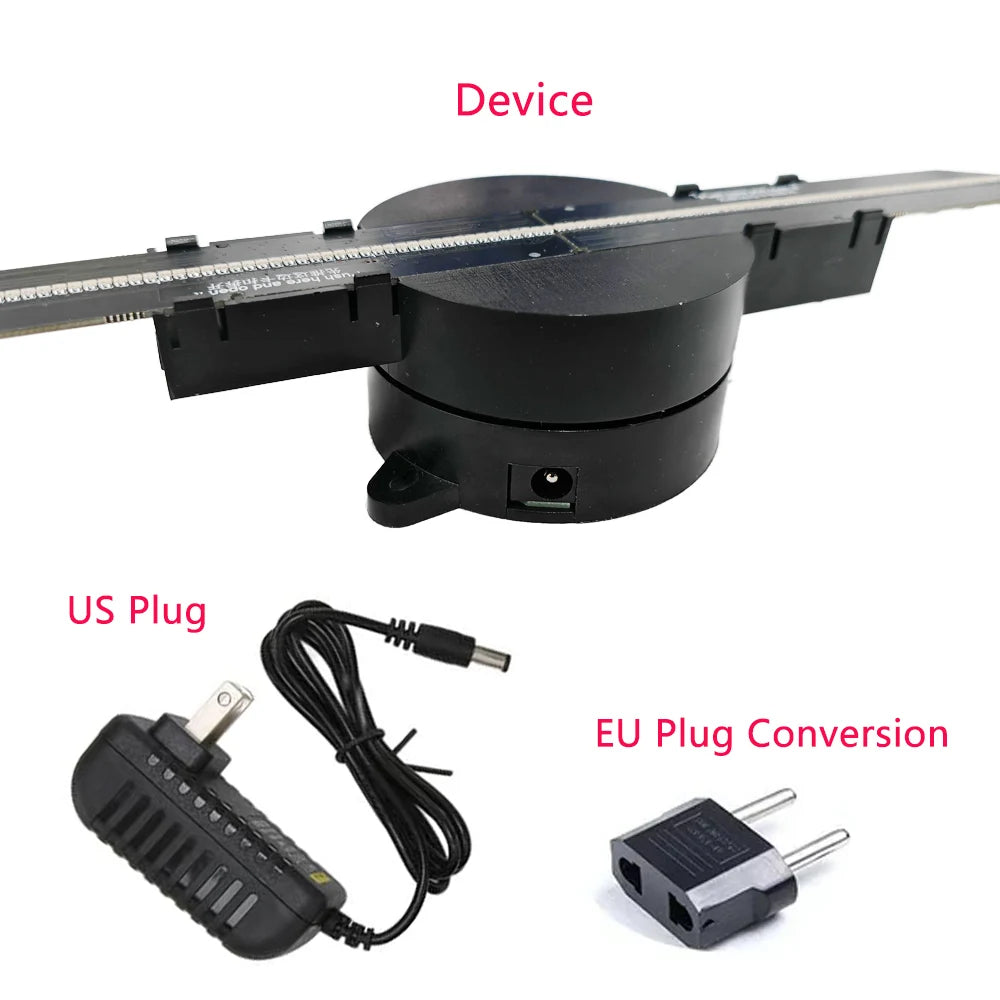 3D Hologram LED Fan Projector – Floating Visual Display