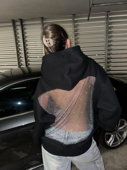 Backless Mesh Hoodie – Lightweight & Breathable Y2K Design