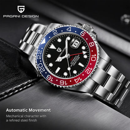 PAGANI DESIGN PD-1662 Automatic GMT Sapphire Watch