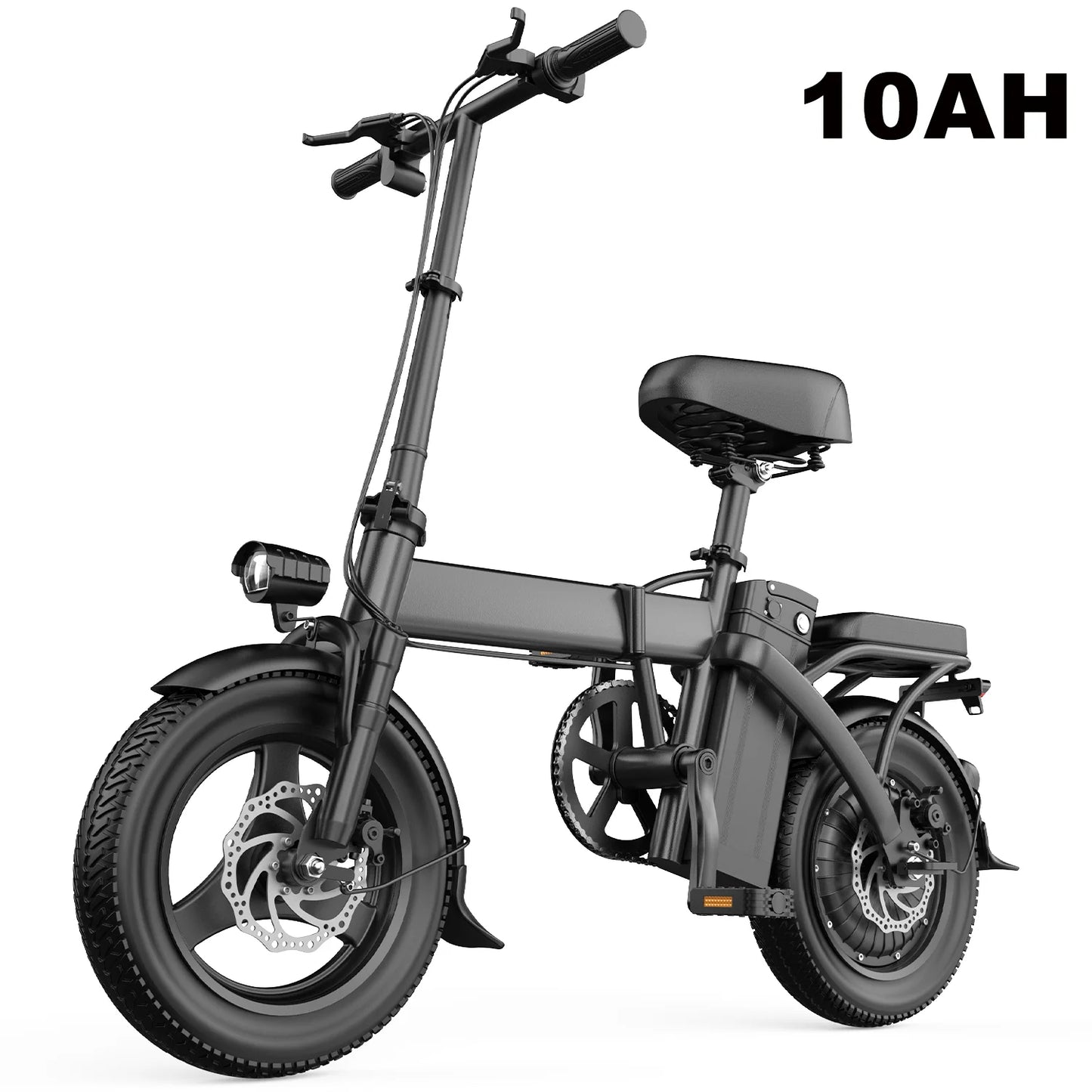 Electric Bike 750W Peak Motor 48V15AH Removable Lithium Battery Aldult Foldable E Bike LCD Display 14-inch Tire Electric Bicycle