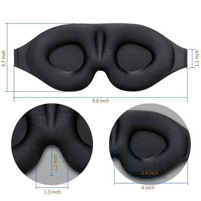 SleepEase™ 3D Contour Sleep Mask – No Pressure, Total Darkness, Ultra-Soft Fit