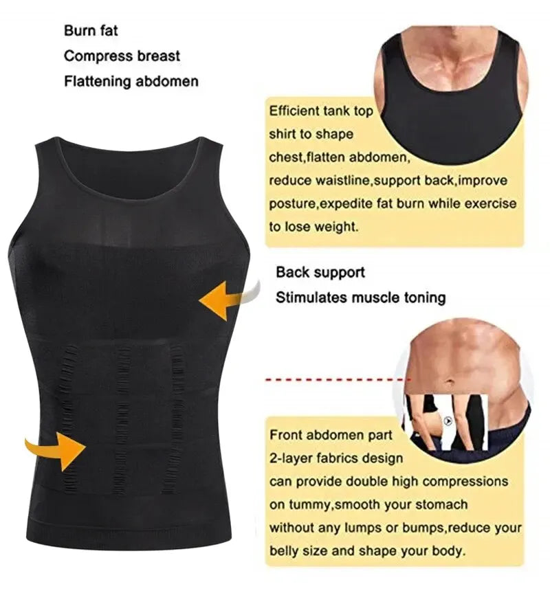 SlimCore™ Compression Tank – Firm Body-Contouring Support for Men