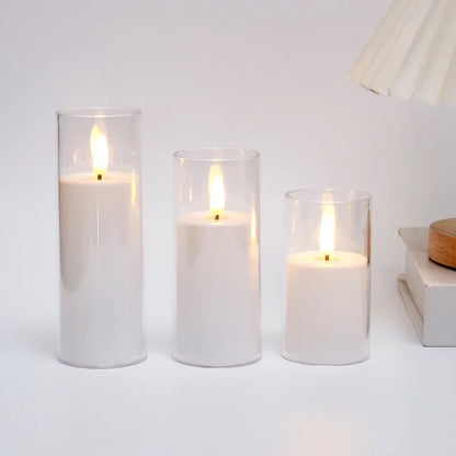Luméa™ Flameless Candle Set — 3-Piece Remote-Controlled Ambient Candles