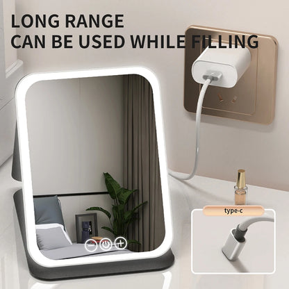 VividVue™ Portable Makeup Mirror – 3 Light Modes, Touch Control