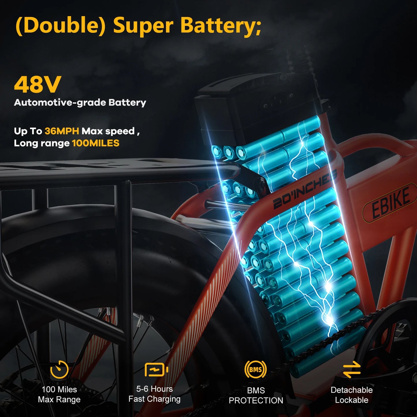 Cybervelo EK4 1000W Folding Electric Bike