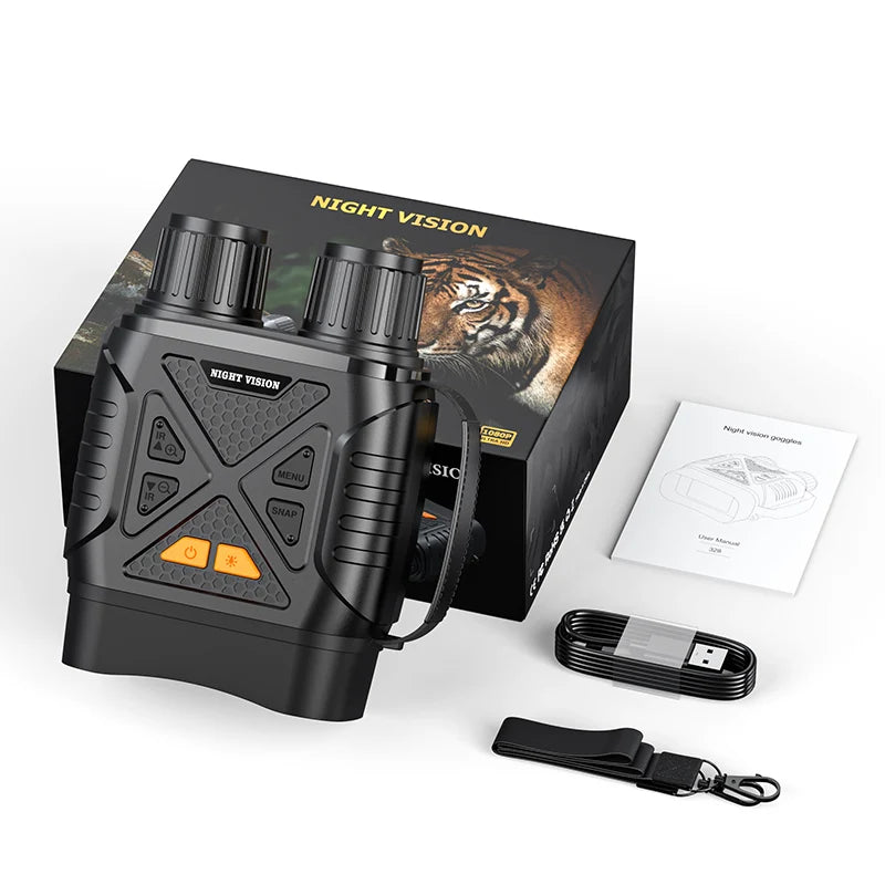 TrailView™ 1080P Night Vision Binoculars – 800m Infrared Range & 2.8” Screen