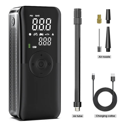 CARSUN AirVolt™ Digital Tire Inflator – Portable Cordless Air Pump for Car, Bike & Sports