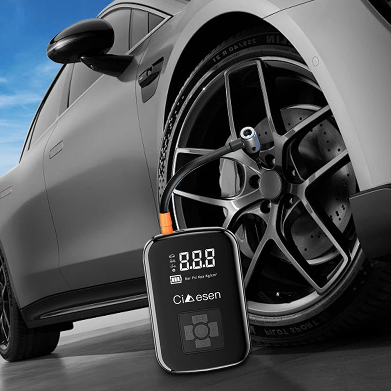 Smart Portable Tire Inflator – Wireless 150 PSI Air Pump