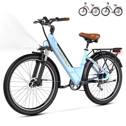 Cybervelo 1000W All-Terrain E-Bike – 80 Mile Range & Fat Tires