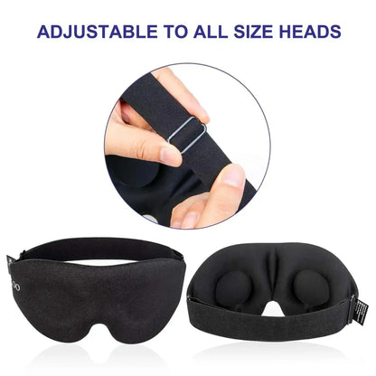 SleepEase™ 3D Contour Sleep Mask – No Pressure, Total Darkness, Ultra-Soft Fit