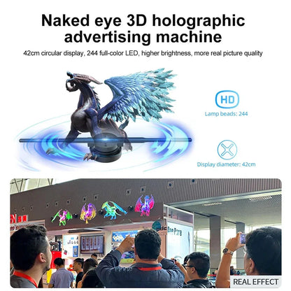 3D Hologram LED Fan Projector – Floating Visual Display