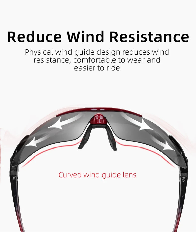 ROCKBROS Polarized Sports Sunglasses – 5 Lens Interchangeable Set