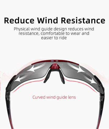 ROCKBROS Polarized Sports Sunglasses – 5 Lens Interchangeable Set